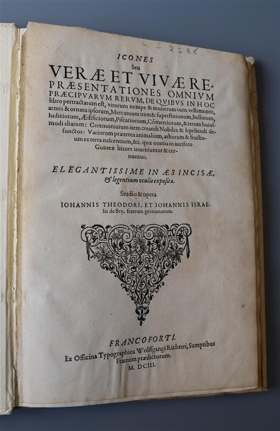Bry, Johann Theodor de - Bry, Johann Israel de - [Little Voyages]. Indiae orientalis navigationes, Latin edition, qto, modern